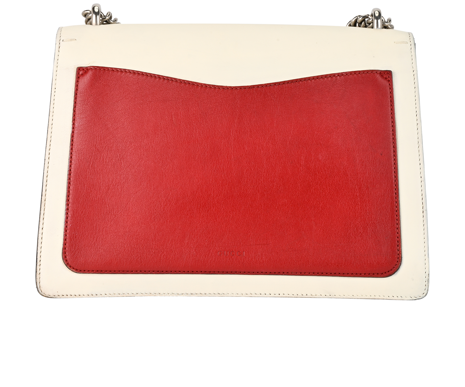 Large Dionysus, &pound;850, Handbags, Navy/Red/White, Leather, Back view